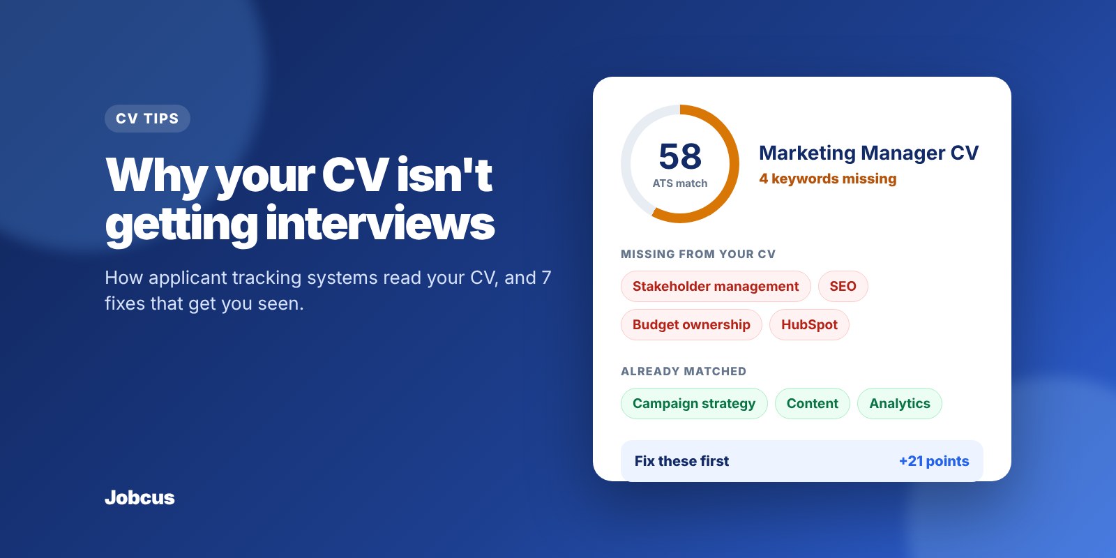 Why your CV isn't getting interviews